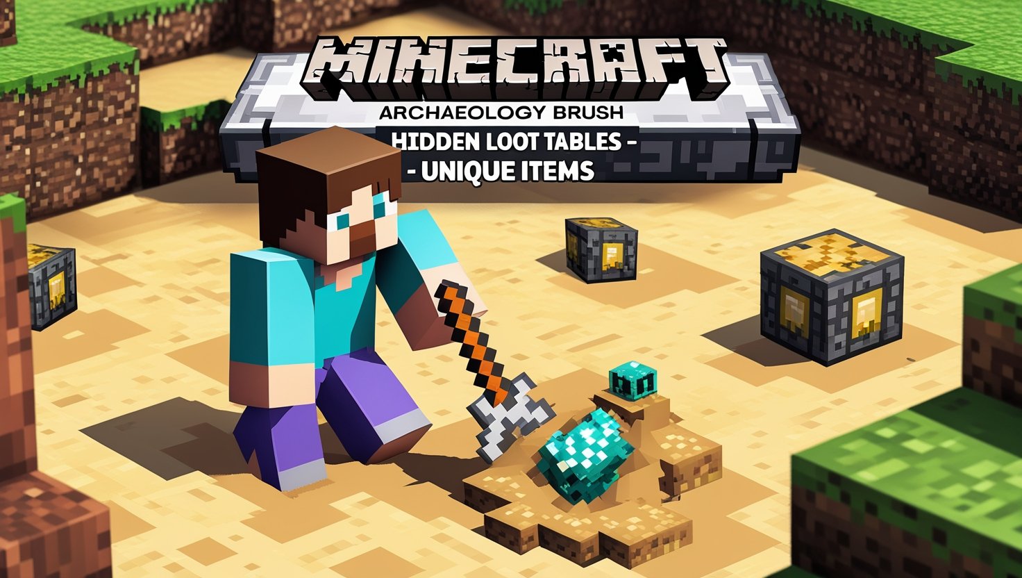 Minecraft Archaeology Brush Hidden Loot Tables | Unique Items